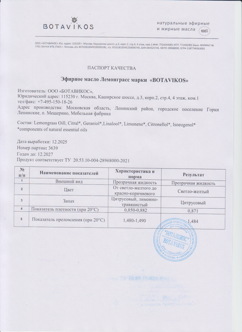 Паспорт №122025